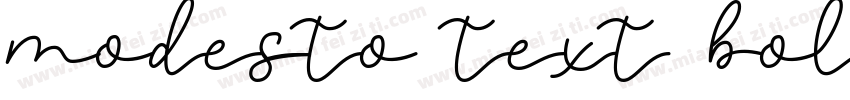 modesto text bold字体转换